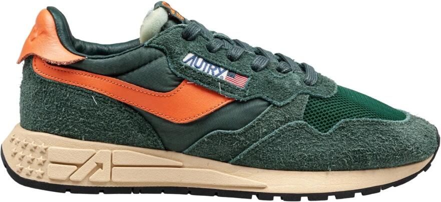 Autry Groene Sneakers Reelwind Dynamisch Ontwerp Green Heren