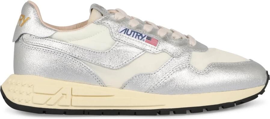 Autry Lage Reelwind Sneakers Wit Zilver