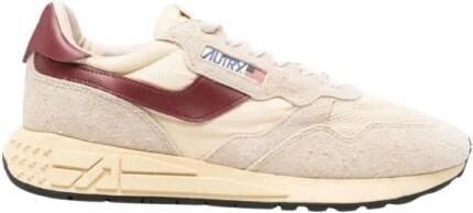 Autry Lage Sneakers Baskets Reelwind Low écru et bordeaux