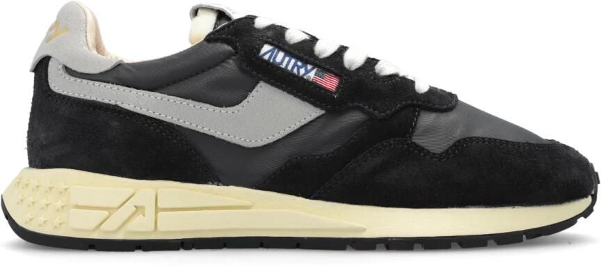 Autry Zwarte Sneakers met Nylon en Suède Inzetstukken Black Heren