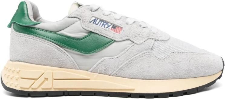 Autry Vintage Grijze Sneakers met Logo Patch Gray Heren
