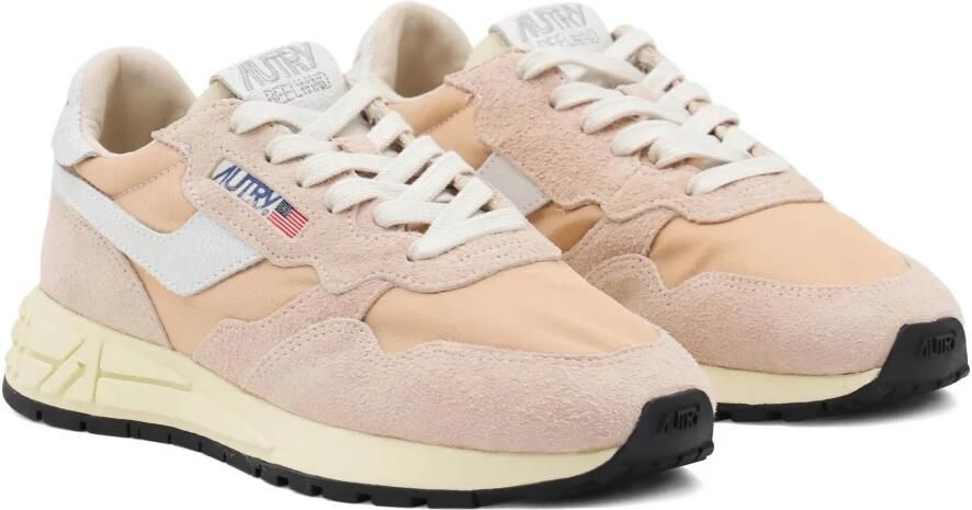 Autry Roze Leren Sneakers met Nylon