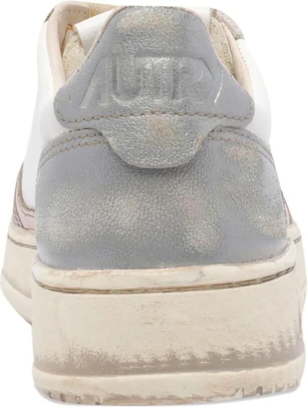 Autry Roze Leren Sneakers voor Vrouwen