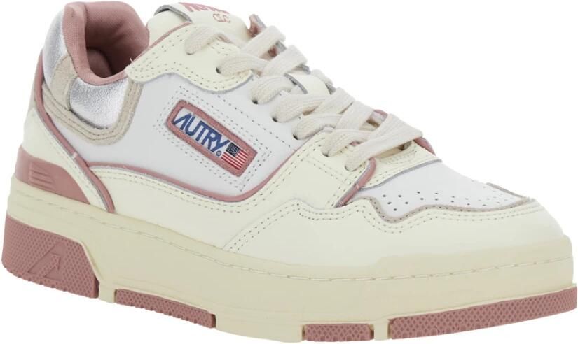 Autry Witte Leren Sneakers Lage Top Vetersluiting - Foto 2