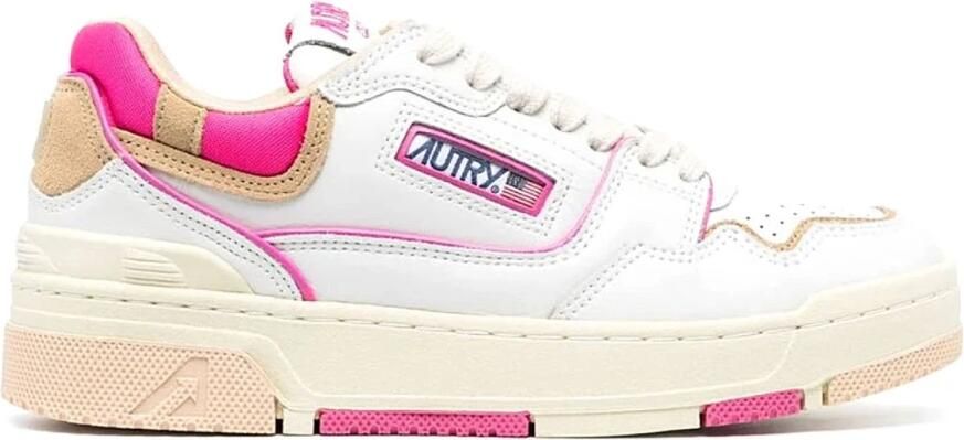 Autry Leren sneakers met suède inzetstukken Multicolor