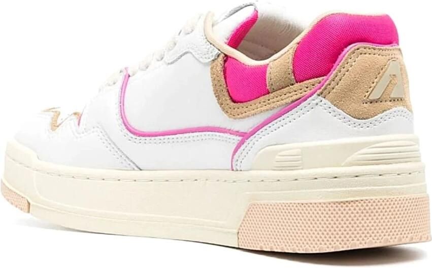Autry Leren sneakers met suède inzetstukken Multicolor