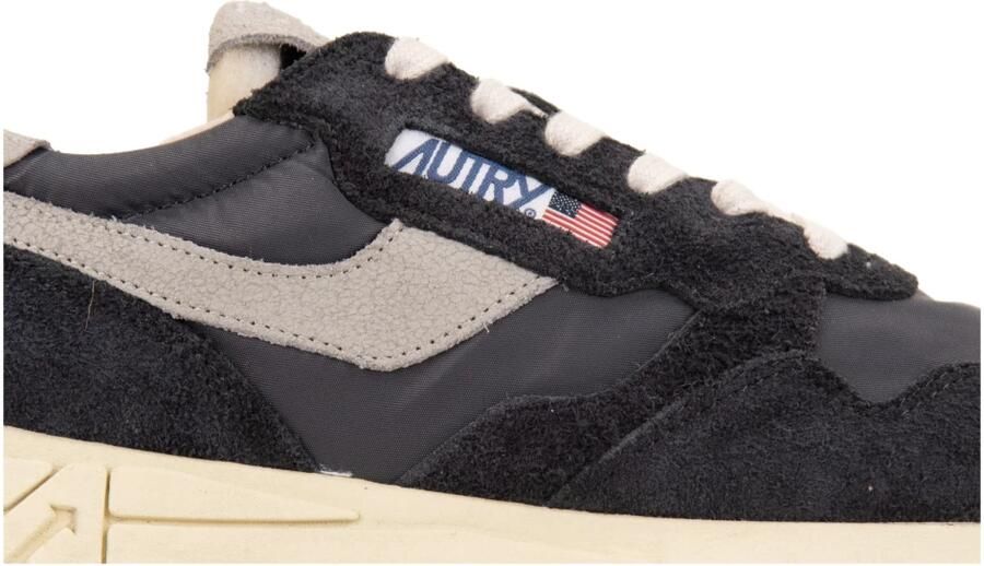 Autry Zwarte Sneakers met Nylon en Suède Inzetstukken Black Heren - Foto 2