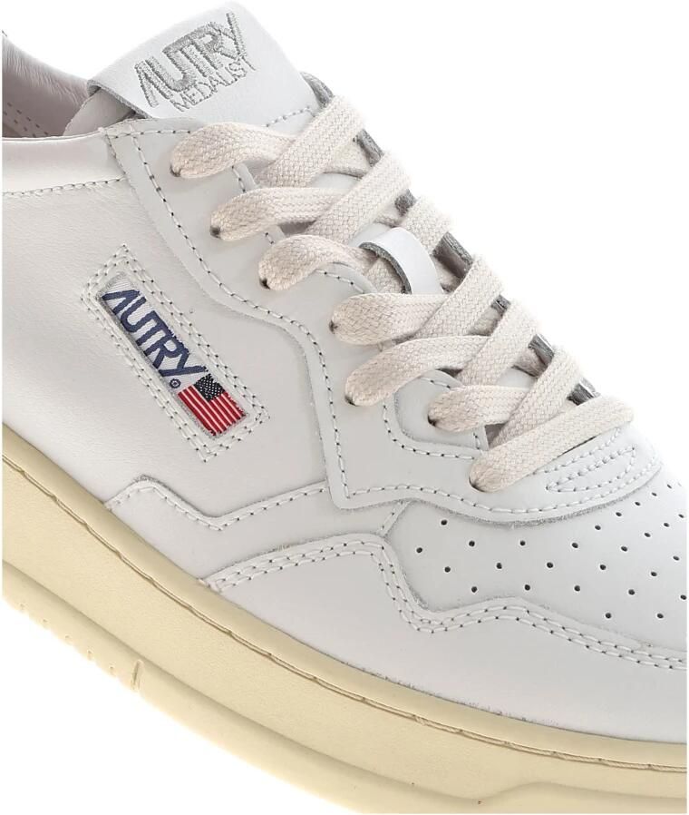 Autry Lage Sneakers Baskets Medalist Low cuir blanc - Foto 3