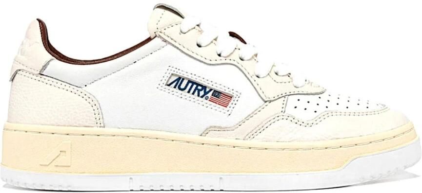 Autry Kleurrijke Leren Sneaker met Reflecterend Label White Heren - Foto 3