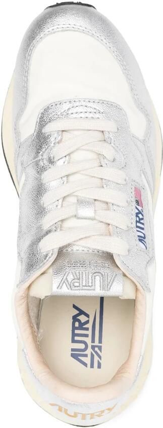 Autry Contrasterende Leren Lage Sneakers