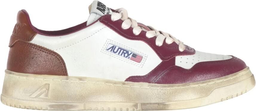 Autry Vintage Street Leren Sneakers Pink Dames
