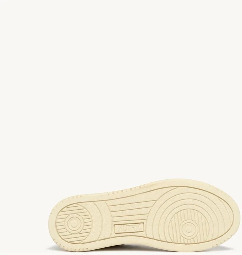 Autry Witte Leren Sneakers met Gelaagde Inzetstukken White Dames