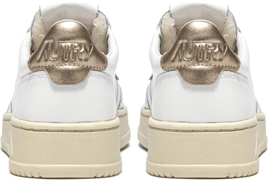 Autry Wit goud Leren Sneakers