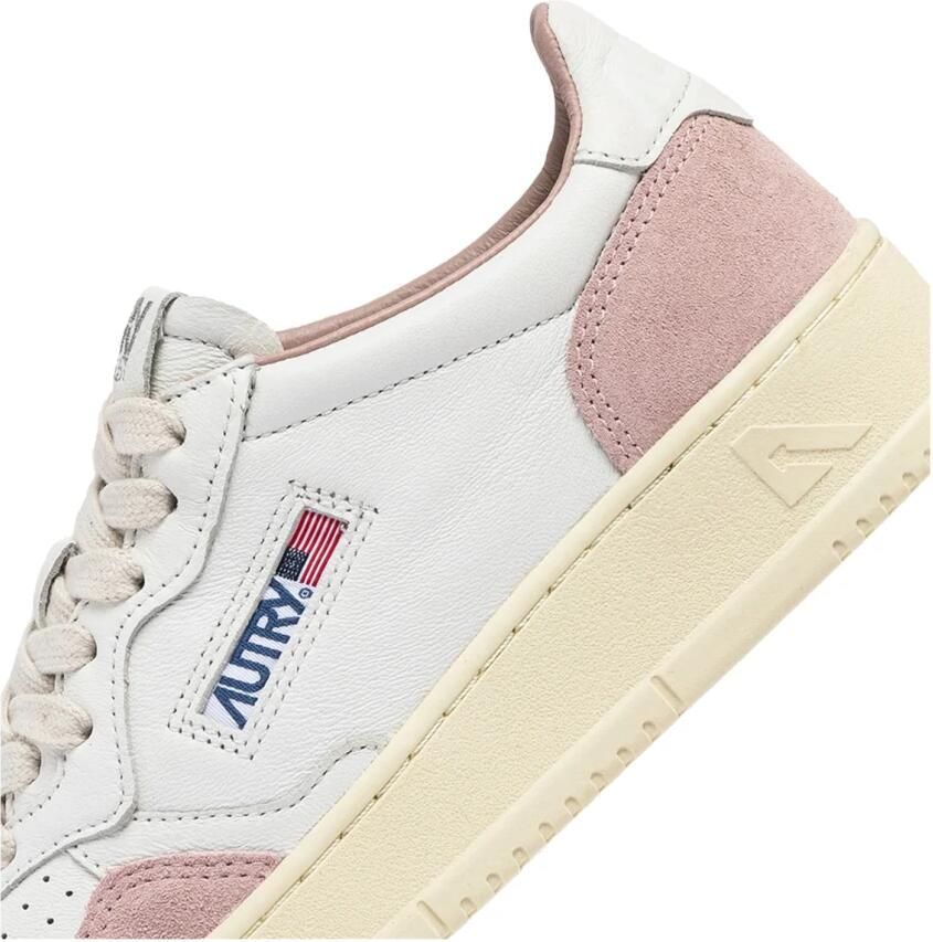 Autry Witte & Roze Suède Leren Sneaker - Foto 2
