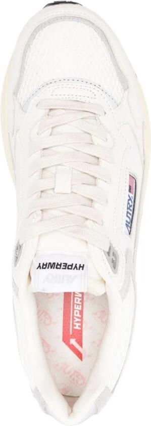 Autry Witte Grijze Suede Medalist Sneakers Veters
