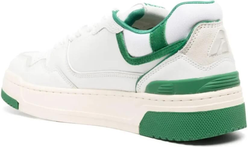 Autry Lage Leren Sneaker met Geperforeerde Neus Multicolor Dames