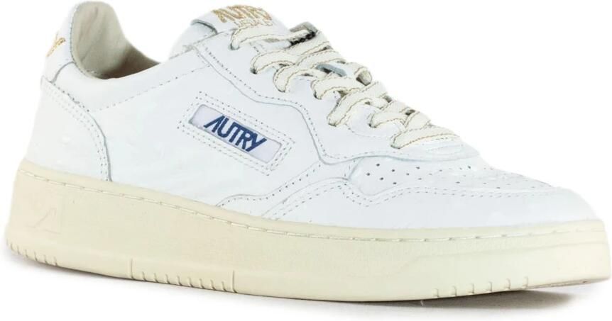 Autry Witte lage sneakers met geperforeerde neus