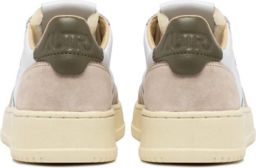 Autry Witte lage sneakers met groene accenten