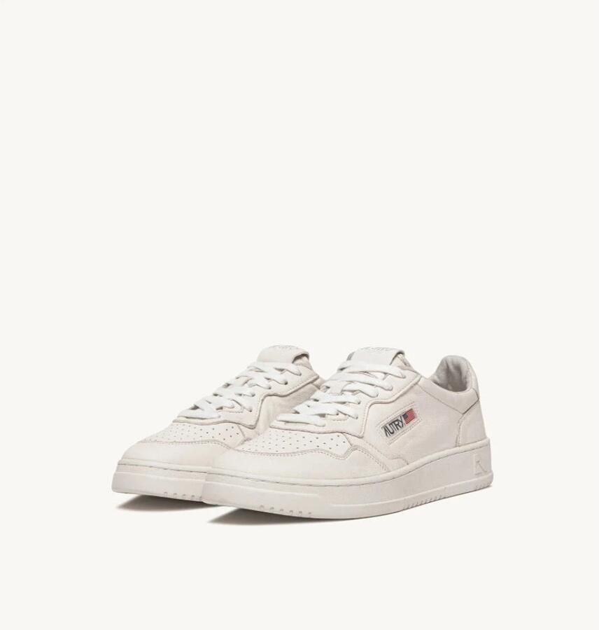Autry Witte Leren Medalist Lage Sneakers