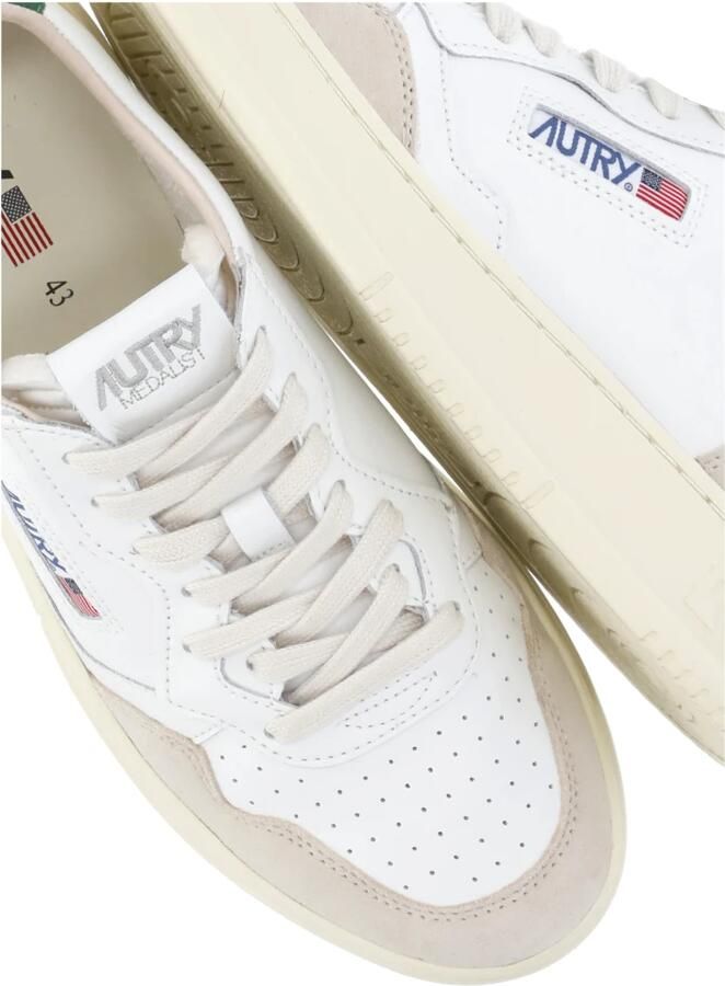 Autry Witte Leren Sneakers met Logodetail