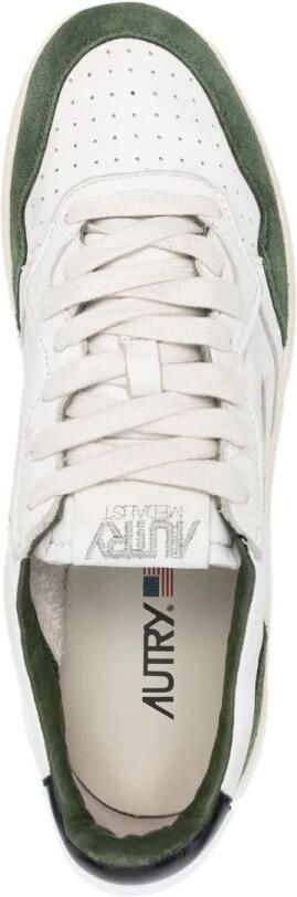 Autry Sneakers Leer Suède Wit Groen Multicolor Heren