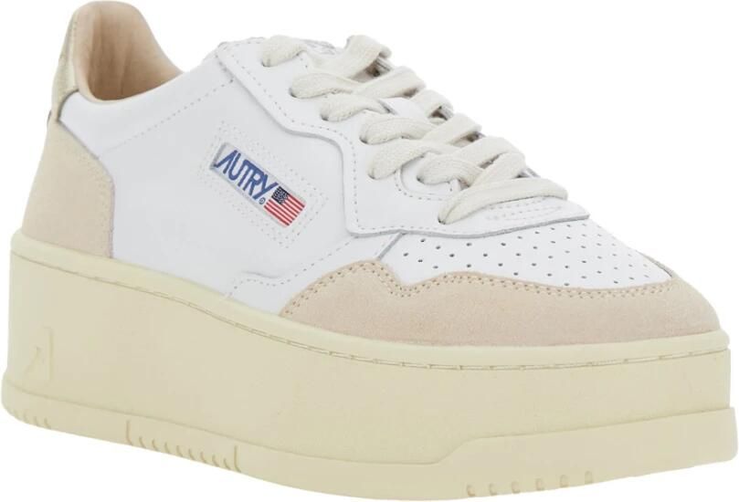 Autry Witte Leren Suède Platform Sneakers - Foto 2