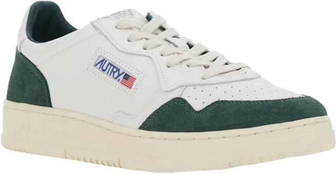 Autry Witte leren sneakers met groene accenten - Foto 2