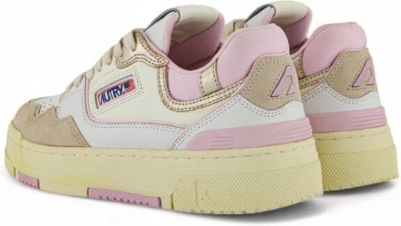 Autry Low-Top Sneakers Multicolor Low Top Sneakers With Logo Patch In Lea in poeder roze - Foto 4