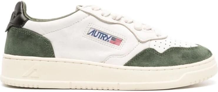 Autry Vintage Medalist Leren Sneakers Groen Wit White Dames - Foto 2
