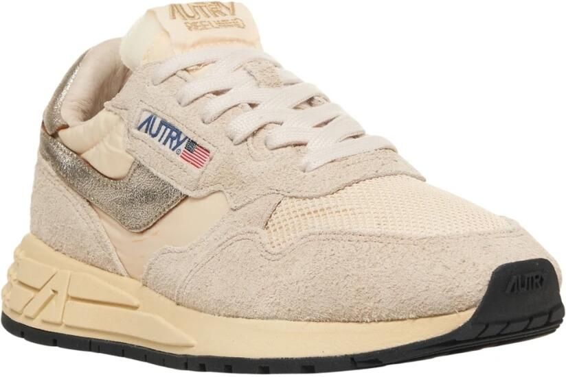 Autry Zilveren Sneakers Retro Stijl Comfortabel