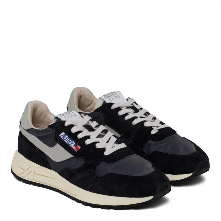 Autry Zwarte Reelwind Sneakers met Iconische Pijl
