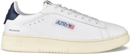 Autry Leren Sneakers Ronde Neus Veters Logo White Dames