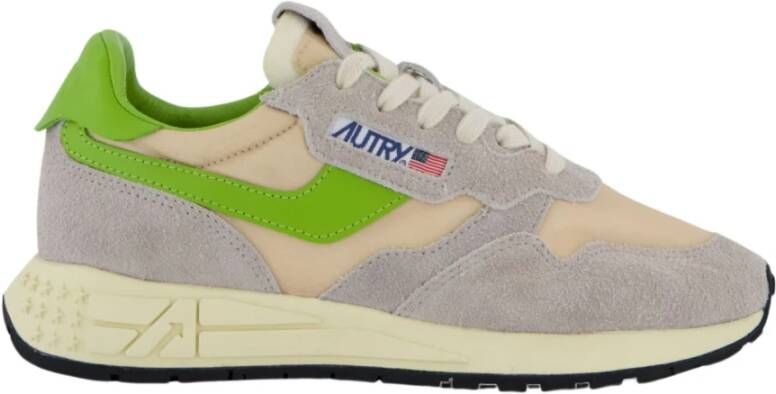 Autry Beige Groen Reelwind Hardloopschoenen Multicolor Heren