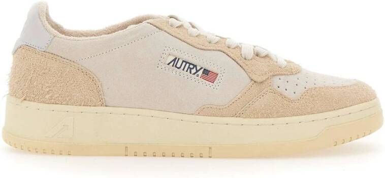 Autry Beige Sneakers van runderhuid met veters Beige Heren
