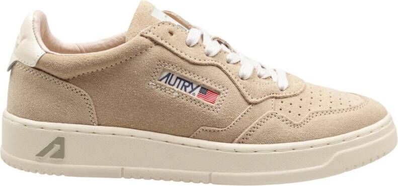 Autry Beige Suède Medalist Sneakers