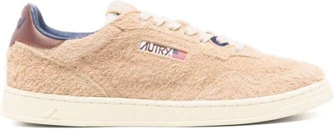 Autry Beige Suède Sneaker met Distressed Effect Beige Heren