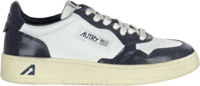 Autry Bicolor leren sneakers met gelakte details