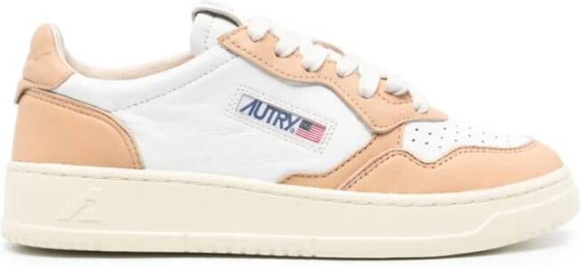 Autry Bicolor Medalist Lage Top Leren Sneakers White Dames