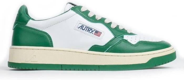Autry Bicolor Sneakers Wit Groen Wit Heren
