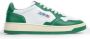 Autry Witte Groene Leren Sneakers met Geperforeerde Neus Green - Thumbnail 13