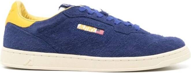 Autry Blauw Geel Suède Sneaker Flatform Blue Heren