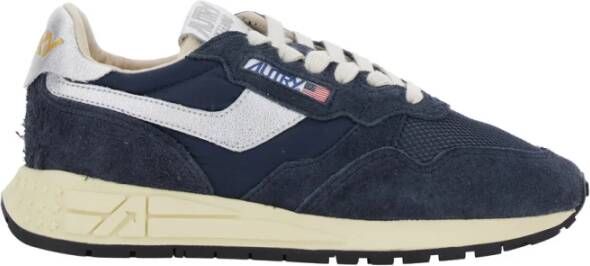 Autry Blauwe lage sneakers met logo