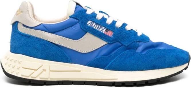 Autry Blauwe Reelwind Sneakers met Grijze en Witte Accenten Blue Heren