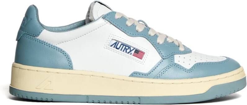 Autry Wit Blauw Leren Basketbalsneakers Blue Heren