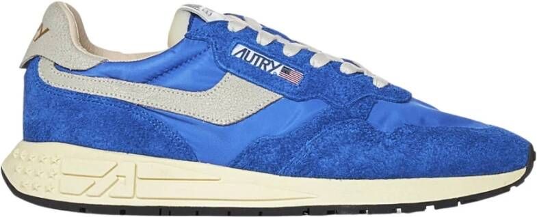 Autry Blauwe Reelwind Sneakers met Grijze en Witte Accenten Blue Heren