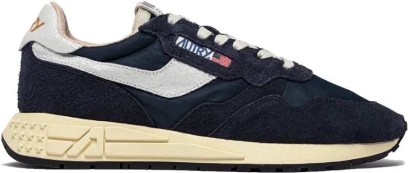 Autry Blauwe Space & Witte Sneakers Reelwind Stijl