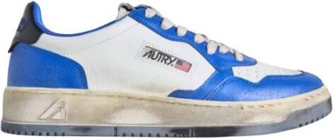 Autry Blauwe Vintage Leren Sneakers