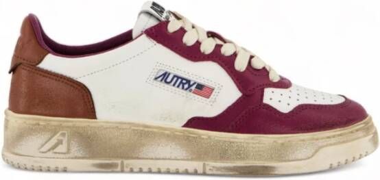 Autry Vintage Street Leren Sneakers Pink Dames