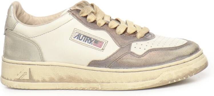 Autry Bronze Zilver Leren Sneakers