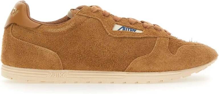Autry Bruine Sneakers Windspin Collectie Aardekleur